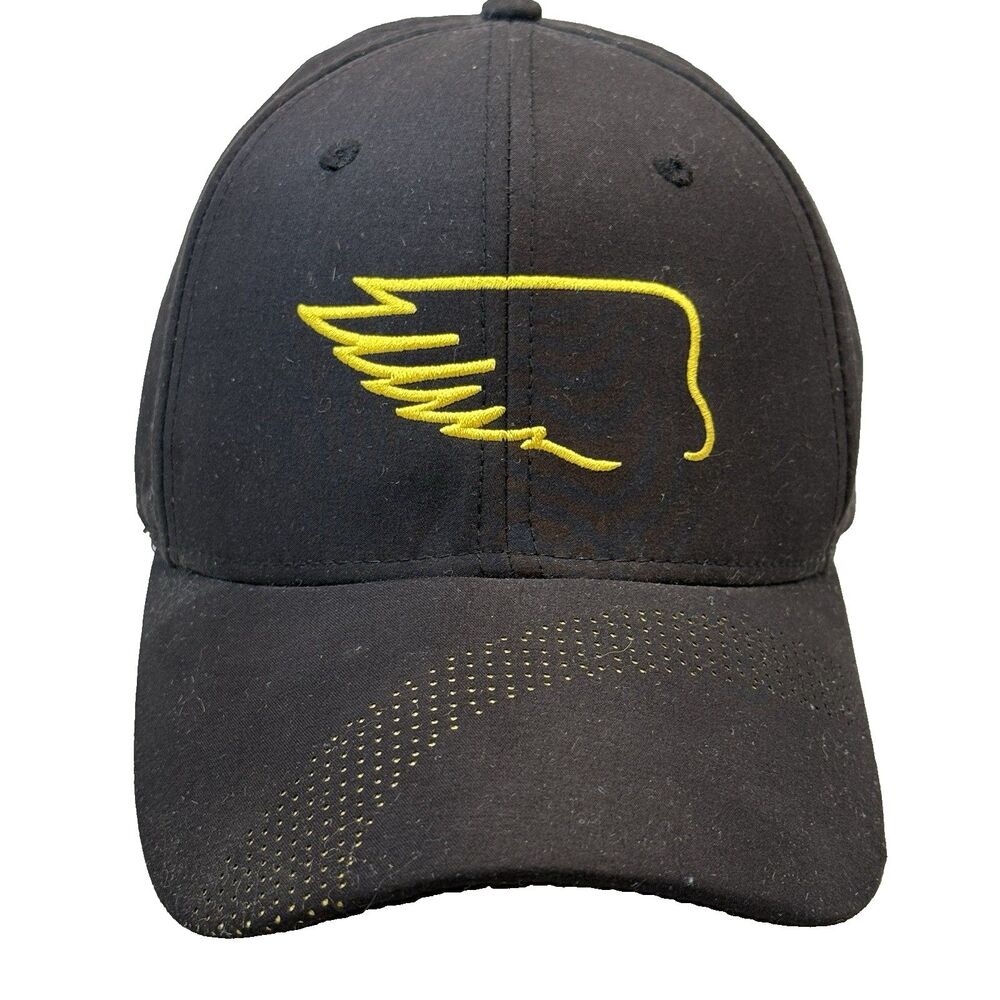 DEKALB Seed Hat Erickson Seed Black Yellow Strapback Cap Adjustable EUC